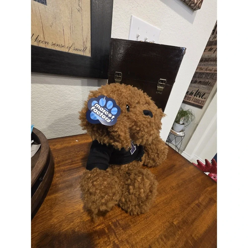 TCU Horned Frogs  Mascot Factory Flopsy Dark Brown Dog Teddy Bear Plush With Tag